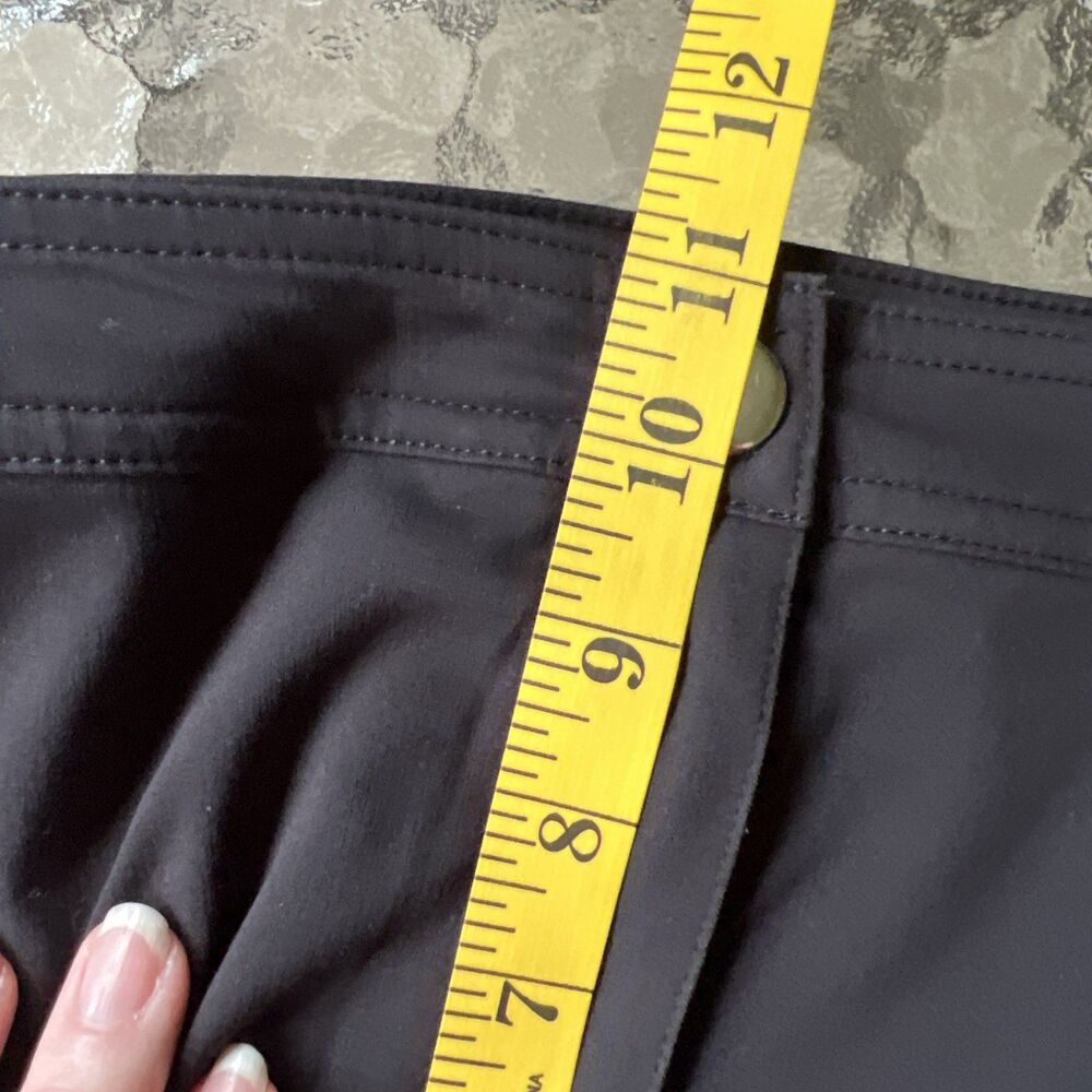 CHICO'S Weekend Black Crop Size 12 Zipper Hand Pockets Cropped Pants Flat Front - Picture 8 of 13
